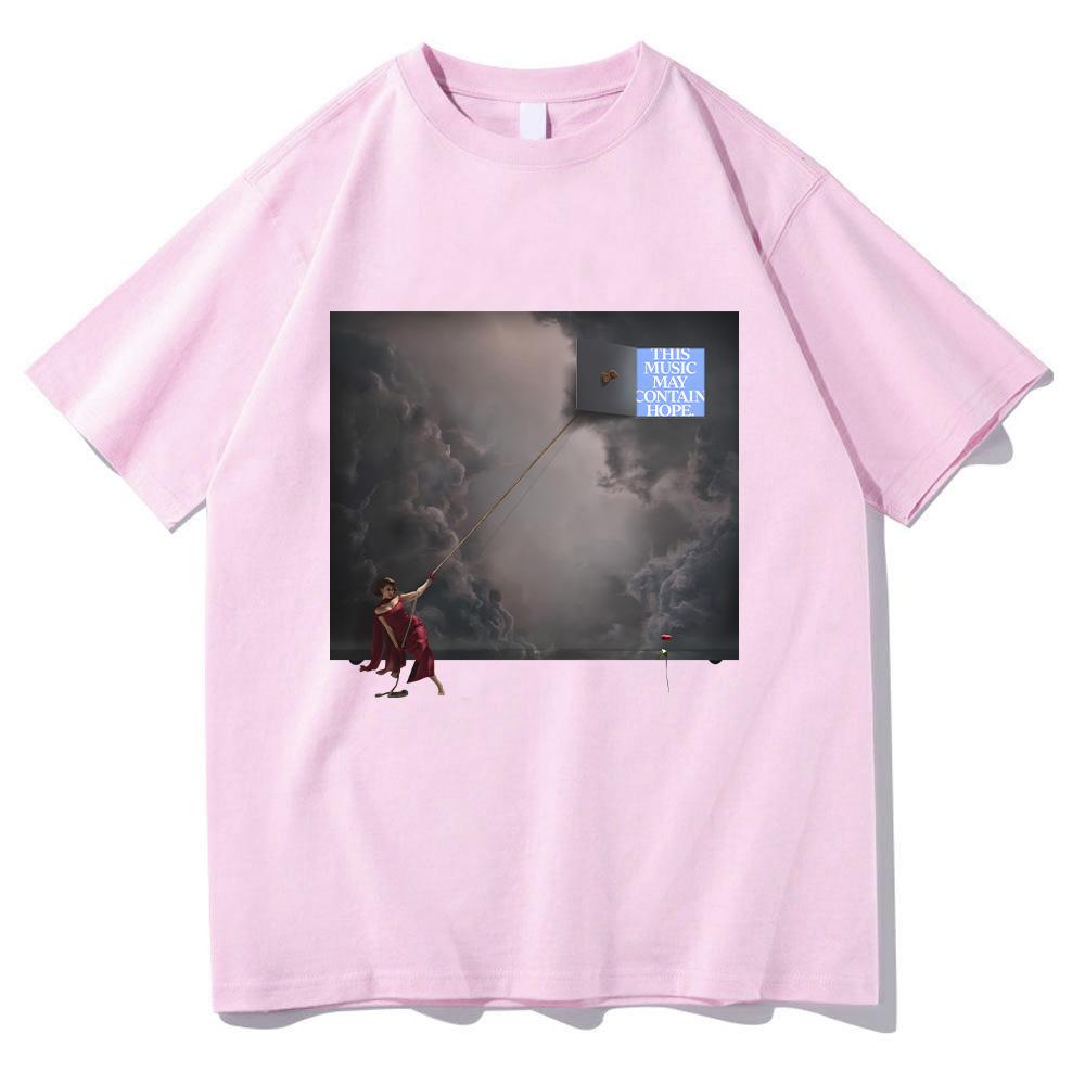 RAYE This Music May Contain Hope Second Album Cover Print T-Shirt Men's Clothing Fashion Men Women Cotton Top Short Sleeve Tees