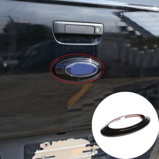 Glossy Black Rear Car Logo Emblem Badge Ring Cover For Ford Ranger 2015-2022 1x