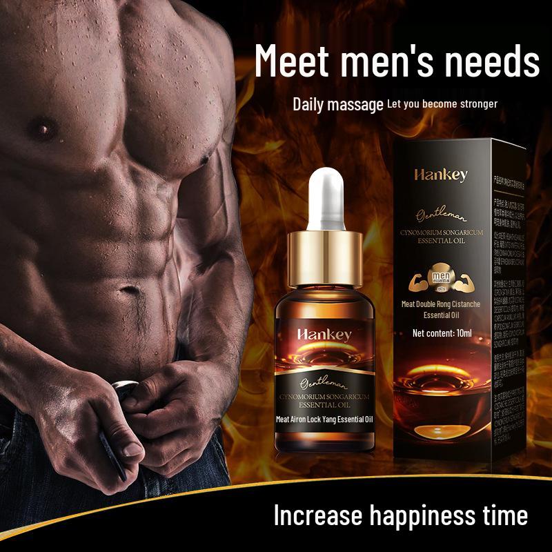Men's Cistanche Essential Oil - No-Rinse, Warming Massage Oil for Intimate Care