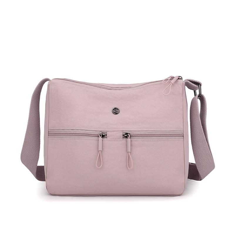 

Женская нейлоновая сумка сумка через плечо однотонная сумка на плечо светло-фиолетовый