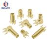 SMA Male Female Straight Connector 90 Degree Solder Edge PCB Straight Right Angle Mount RF Copper Plug Socket