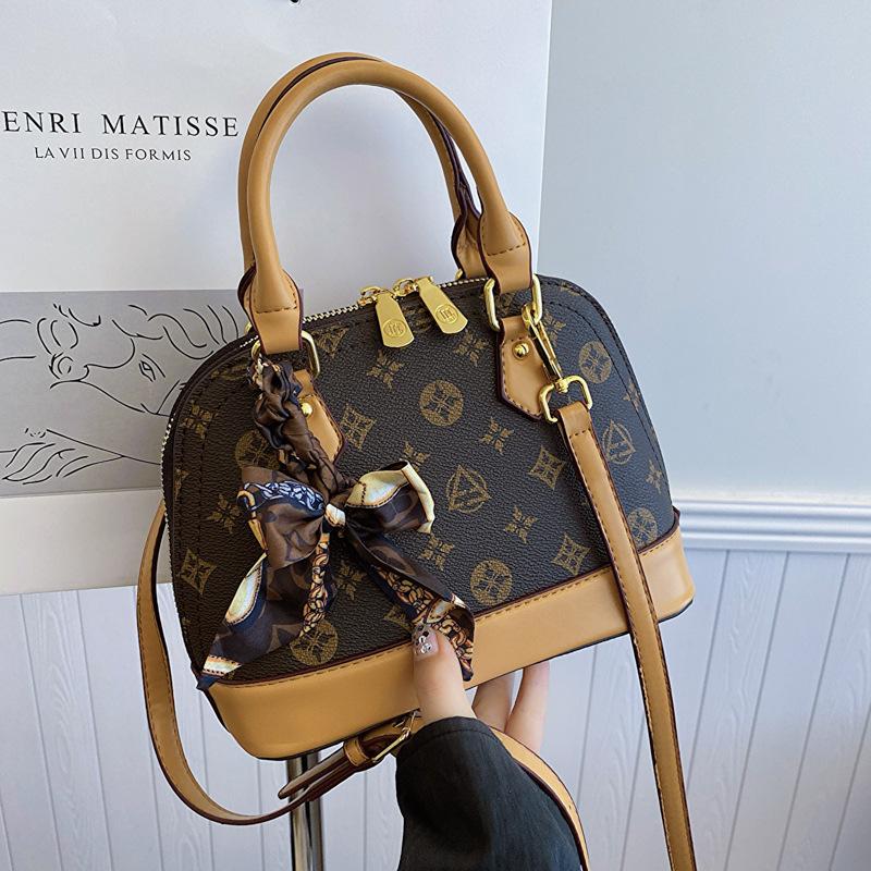 Premium Bag Women's New Retro Printed Shell Bag Versatile Classic Shoulder Handbag Women's Bag