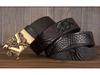Retro Dragon Carved Pattern Automatic Buckle Leather Belt – Domineering Men's Fashion Accessory