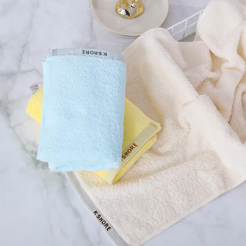 Jinhao Class A Xinjiang Cotton Thick Quick Absorbent Solid Color Face Towel 74x33cm