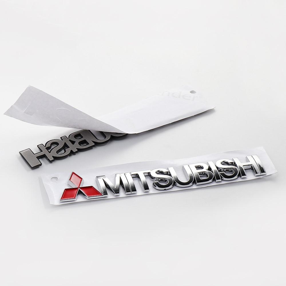 xksh2 ABS Letters Car Emblem Rear Trunk Badge Sticker Accessories For Mitsubishi 9 Ralliart X EX ASX L200 Colt Outlander Pajero Lancer