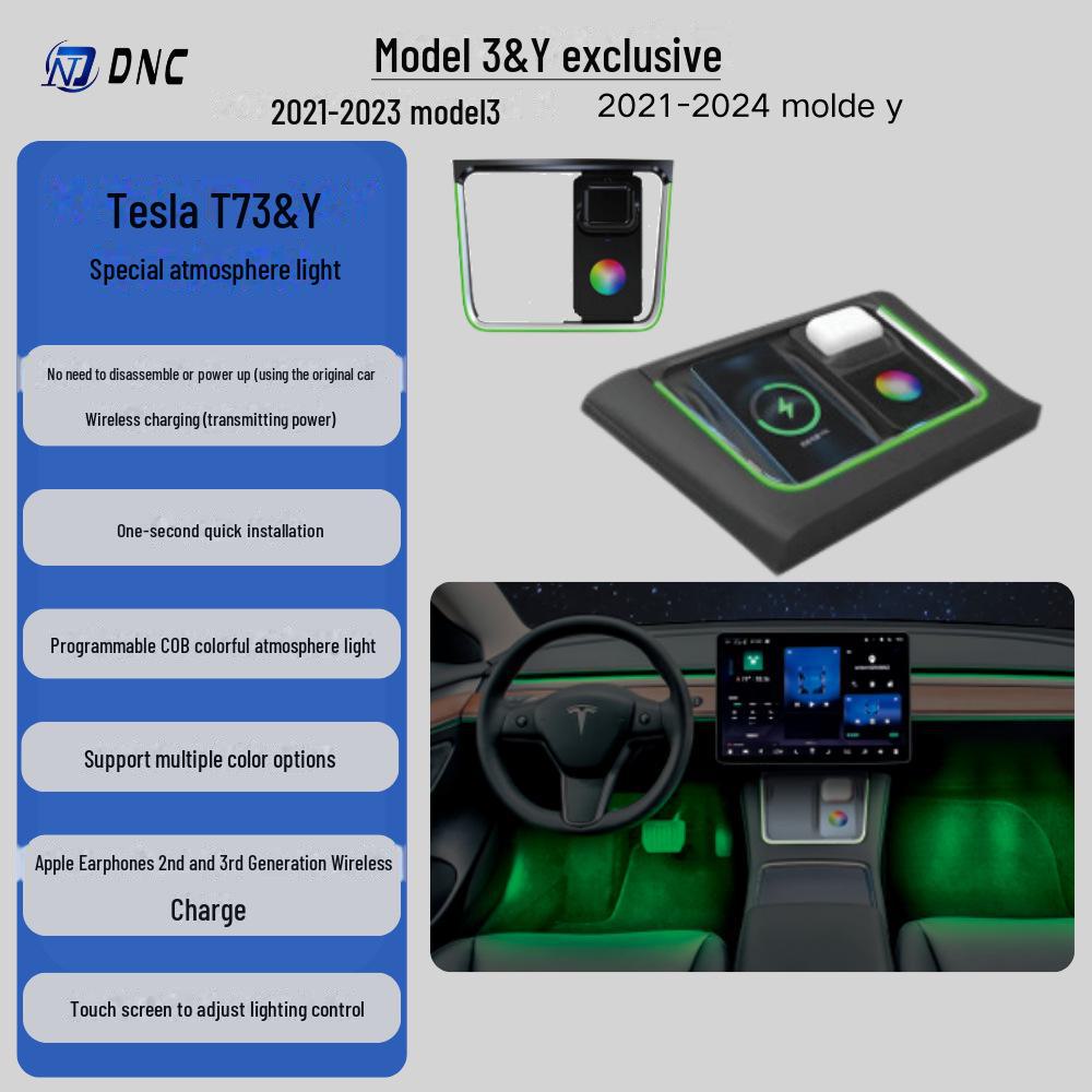 

Пользовательские RGB-подсветки для ног Tesla Model 3/Y: Совместимость с беспроводной зарядкой в автомобиле