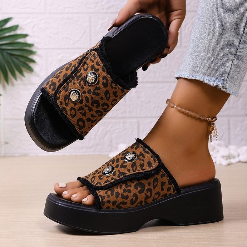 Fashionable New Comfortable Fish Mouth Elegant Flat Shoes Summer Round Toe Sexy Thick Sole Non Slip Casual Women's Slippers