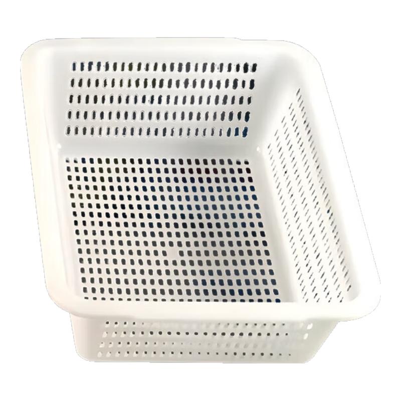 Large White Plastic Storage Baskets (5-Pack)