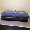 Coffee/Red Crystal Large Evening Clutches Diamond Wedding Purses Rhinestone Party Handbags Silver Bridal Dinner Clutch Bag