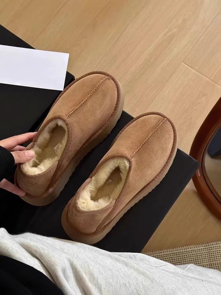 Sněhule na silné podrážce pro dámskou zimu 2025 nové vlna dvě možnosti nošení dezénový podpatek zesílené teplé severovýchodní velké bavlněné krátké boty pro ženy