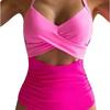 One-piece SSwimsuit for Women, European and American Backless Splicing Sexy Bikini Swimsuit