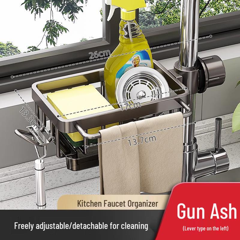 Multifunctional Kitchen Sink Organizer: Dishwashing & Vegetable Washing Basket with Storage Rack
