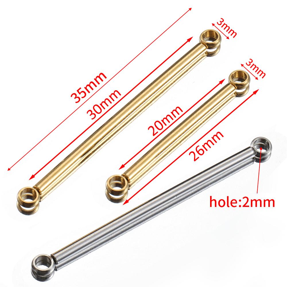 10pcs Stainless Steel Bar Stick Connectors Gold Color Plated Connector for DIY Drop Earrings Jewelry Making Necklaces Components