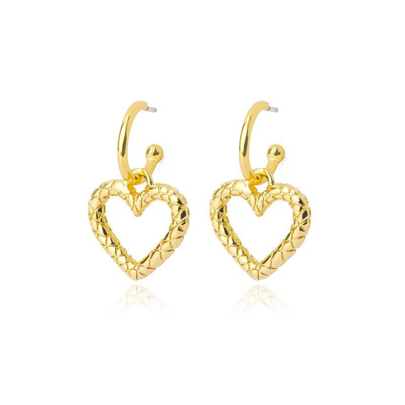 Серьги с ретро-текстурой, серьги-кольца, темпераментные, простые, серьги-клипсы, легкая роскошь, изысканная мода, универсальные серьги для женщин