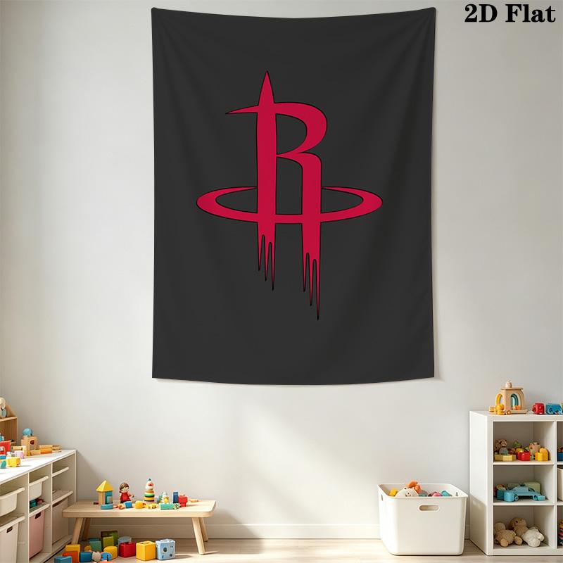 Houston Rockets Logo Art Print Bedding 1 Duvet Cover 2 Pillowcase Without Core Soft And Comfortable Bedding Set Duvet Cover And Pillowcase