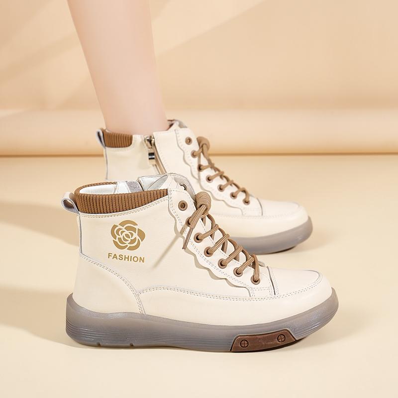 Brand Black High Top Men's and Women's Shoes Fashion Designer Women's Canvas Sports Shoes Ankle Boots Zipper Thick Soled