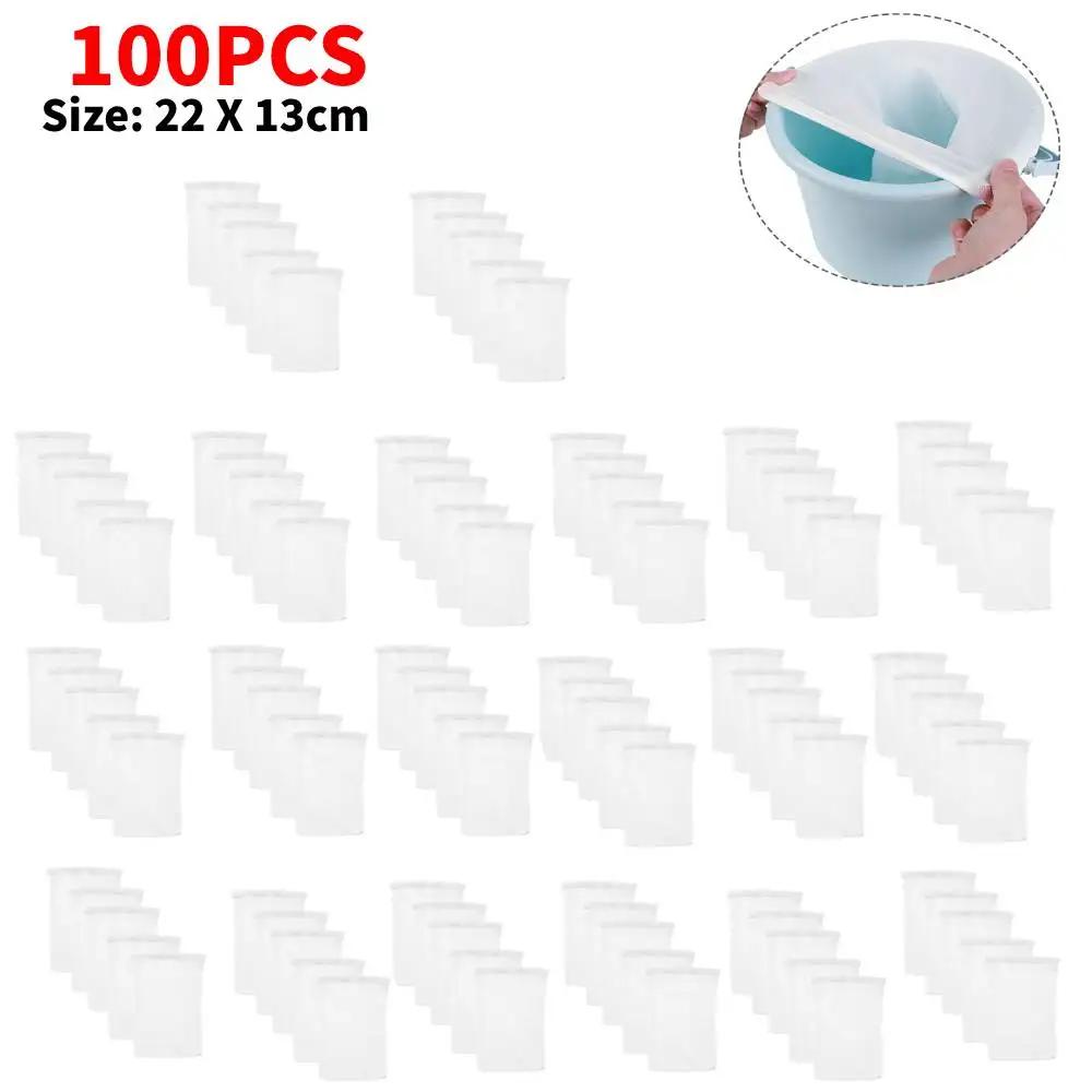 10/20/50/100pcs Filter Storage Pool Skimmer Socks Nylon Swimming Pool Filter Socks For Baskets Skimmers White Pool Supply