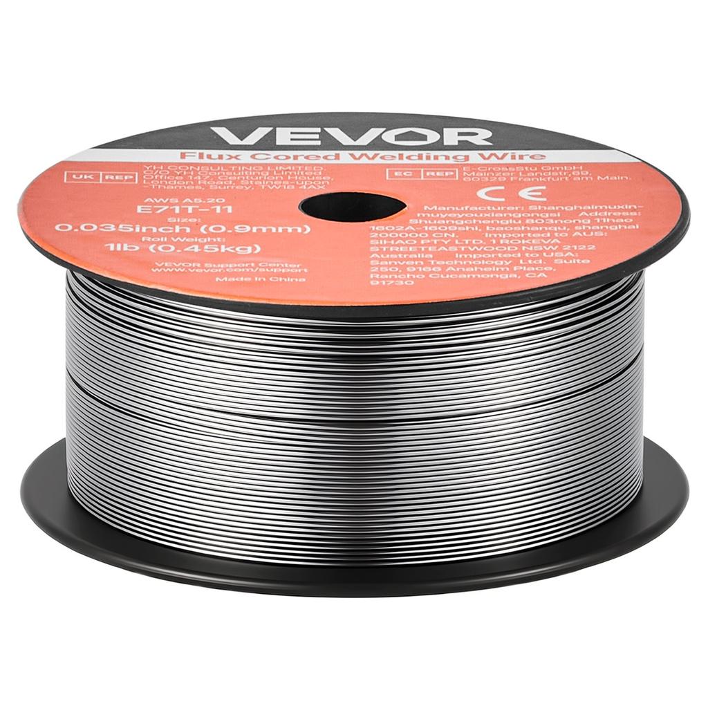 Flux Core MIG Welding Wire, E71T-11 0.9mm 0.45kg, Gasless Mild Steel Welding Wire with Low Spatter for All Position Arc Welding, Self-Shielded for