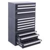 Bohrer-Spender-Schrank, 3 Stück Drei-Schubladen für 1/16" bis 1/2" & Buchstabengrößen A bis Z, Fünf-Schubladen Bohrer-Organizer für Drahtlehren-Größen #1 bis