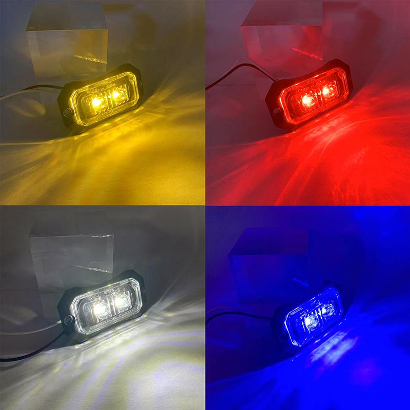2Pcs Trailer Led Lights Truck Marker Side Lighting Lamp 2/3Led Car Van Pickup Lorry Grille Warning Clearance Side Marker Lights