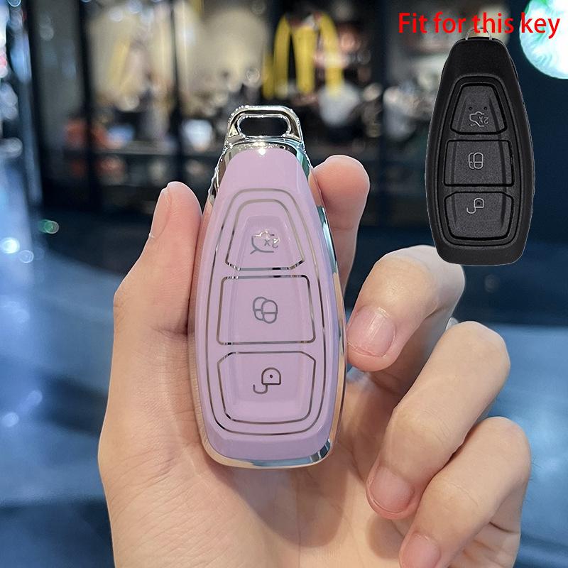NEW TPU Car Remote Smart Key Case Cover Shell Fob For Ford Focus 3 4 ST Mondeo MK3 MK4 Fiesta Fusion Kuga 2013 2014 2015 2017 Protector