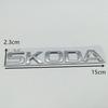 ABCDGI1 1pcs 3D metal high quality silver/black car Letter Emblem Rear tail trunk Decals badge sticker Decal styling For Skoda