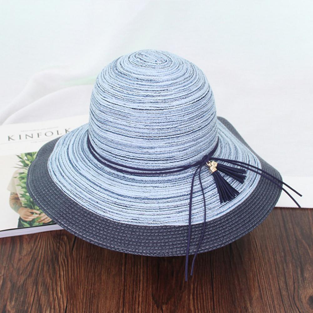 Woman Bowknot Straw Hat Fashion Big Brim Sun Summer Beach Hat
