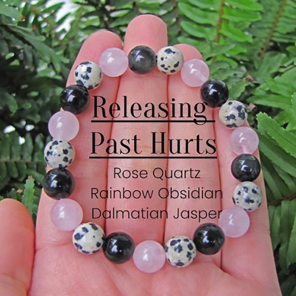 8mm Amazon rose quartz iron gallstone udan stone bracelet, unisex style, handcrafted beaded