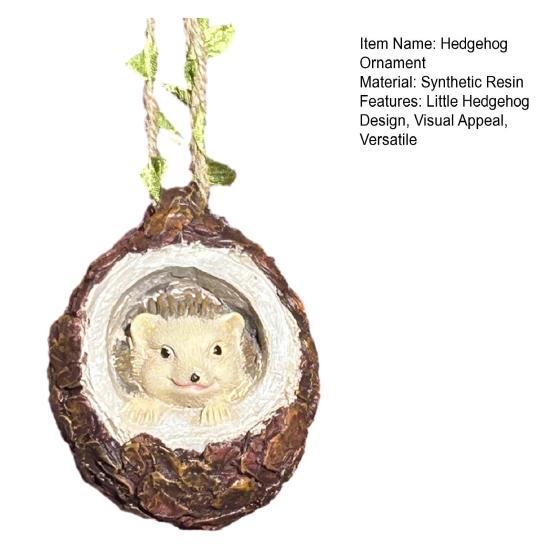 Little Hedgehog Ornament Cartoon Design Resin Craft Garden Statue Outdoor Indoor Balcony Flower Bed Patio Decoration