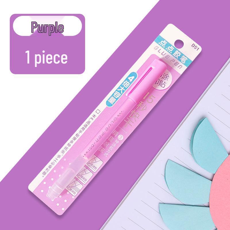 Colorful Dot Glue Pen for Kids' Crafts & Journals - Quick-Drying, Student-Friendly Tape.