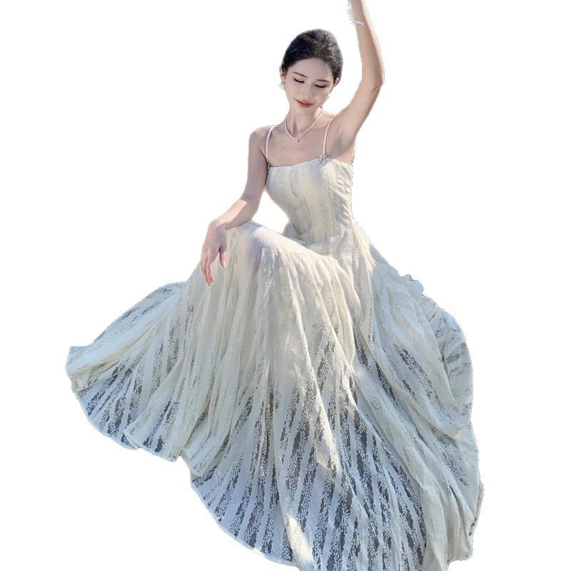 Vietnam Niche High Sense Gentle Vacation Lace Dress Birthday Dress Super Fairy Temperament Dress
