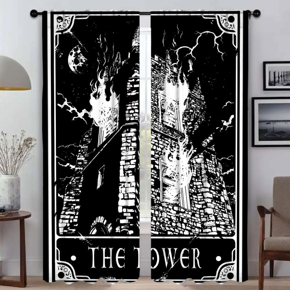 

Домашний интерьер Шторы для гостиной Deadly Tarot The Sun Tin Sign Blackout Curtains 2 Pieces Partition Window Curtain Shades W50xH70cmx2pcs-CL
