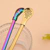 8Pcs/Set Coloful Stainless Steel Drinking Straws Washable Reusable Yerba Mate Spoon Filter Straw for Cocktail Bar Accessories