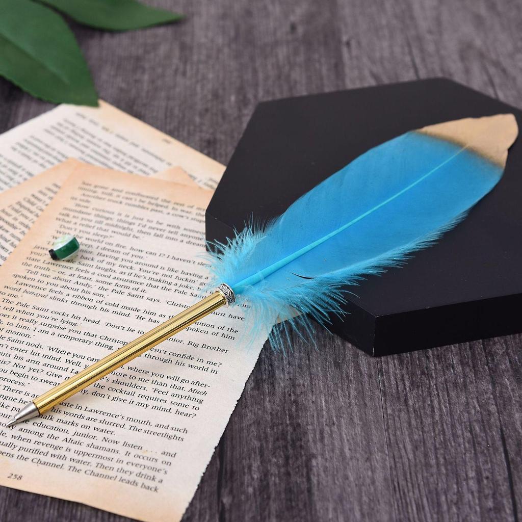 1/3pcs Charming Feather Style Ballpoint Pen - Perfect for Office, School, and Gifts