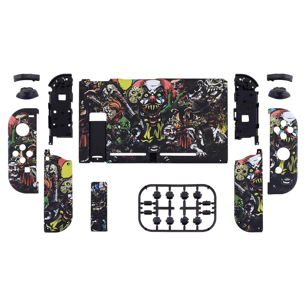 Comes with Back Plate for eXtremeRate Switch Patterned Custom DIY Replacement Case Shell for Holder Handle Controller Housing for and Full Button Set