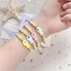 Einfache bunte Keramikfisch-Perlenarmbänder für Damen Herren Handgeflochtenes Seil Verstellbare Armbänder Freundschaftsschmuck Geschenk