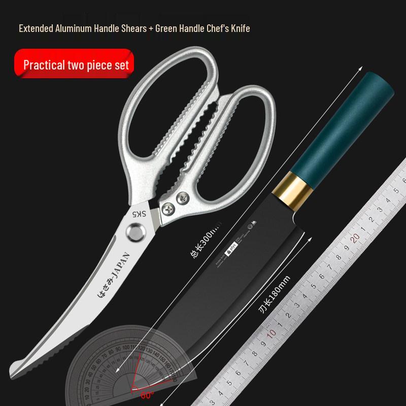 German-Style Commercial Kitchen Shears: Heavy-Duty Bone-Cutting and Multi-Use Food Scissors