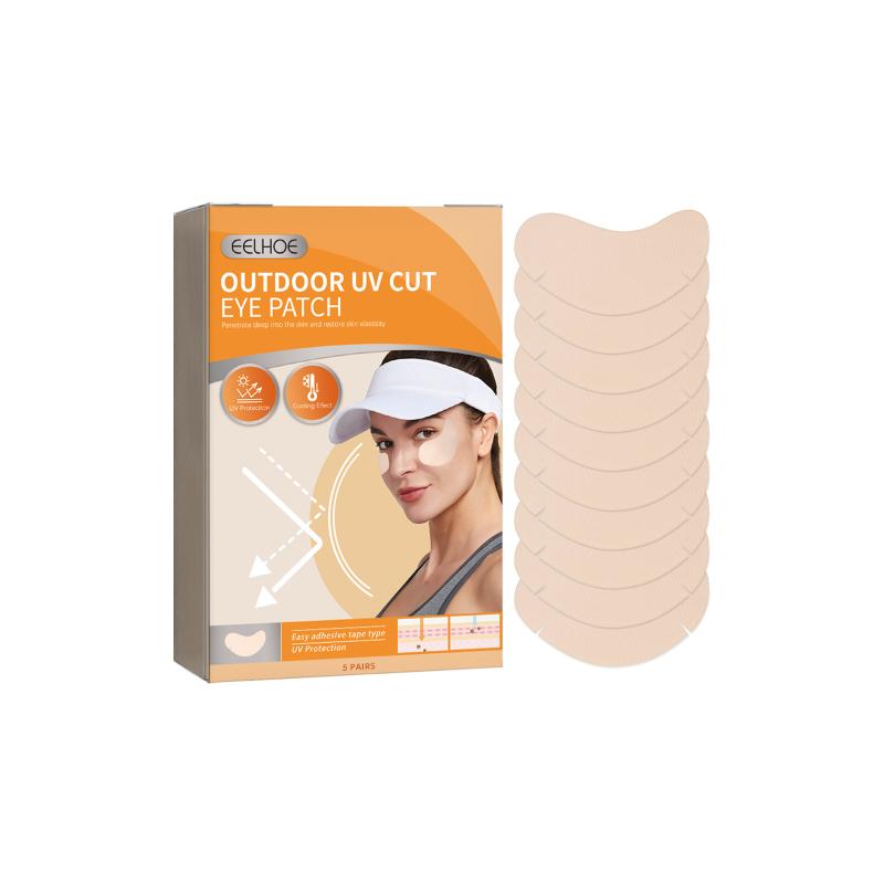 5Pairs Outdoor Uv Cut Eye Patch Nose Sunscreen Nose Patch Sunscreen Mask Soothing Sunscreen Face Protector Anti Sun Skin Care