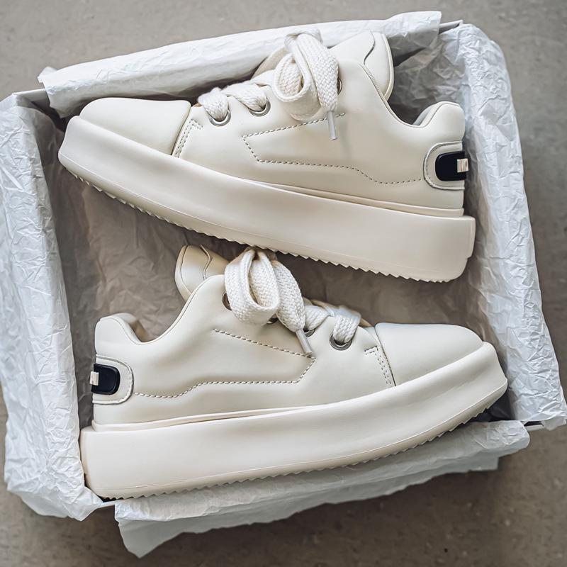 

Мужские лоферы на толстой подошве Весна 2025 - Молодежные повседневные кеды, Японский черный тренд. 42 белый