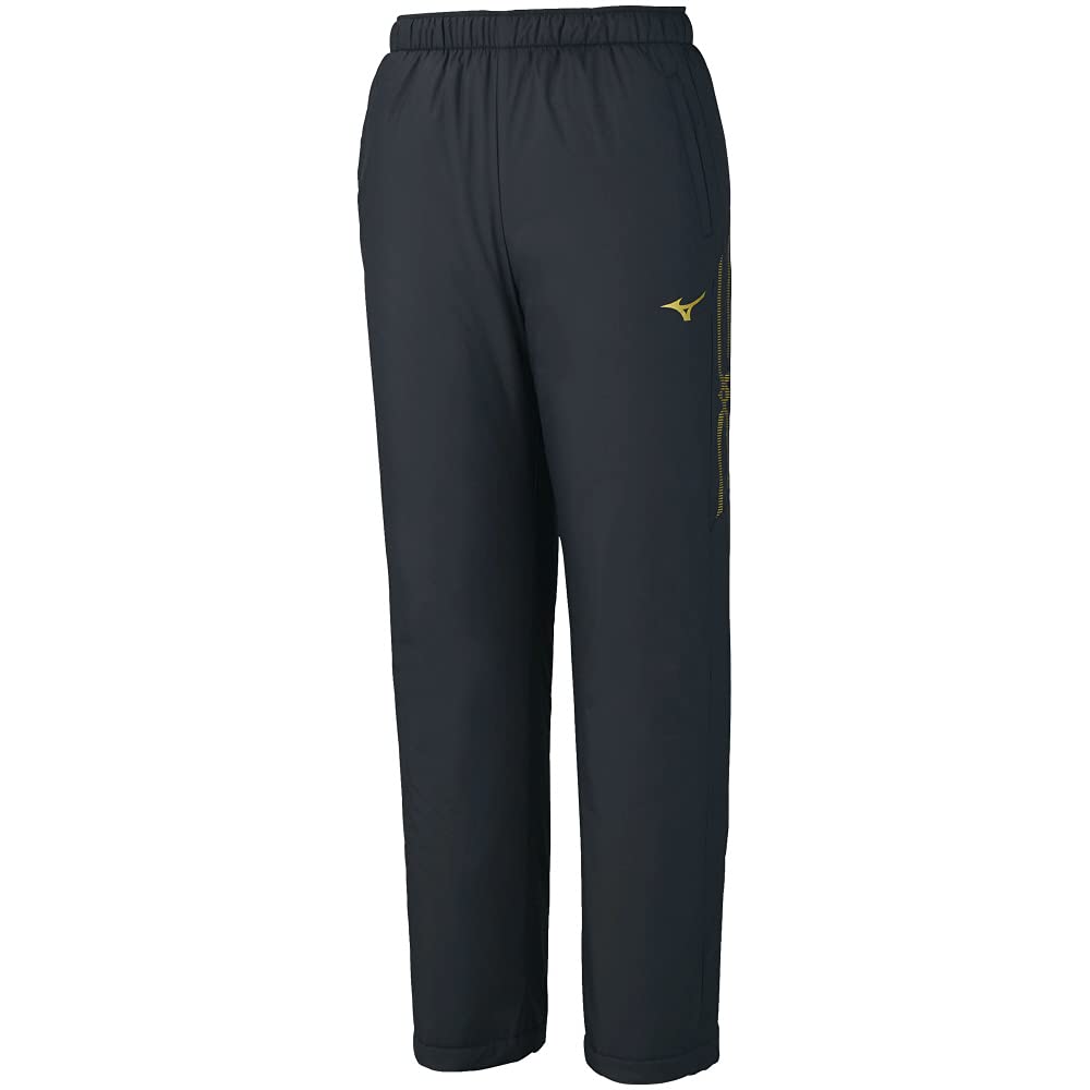 

Mizuno MC Line Breath Thermo Insulated Warmer Size 2XL Pants, Moisture-Wicking, Heat-Generating, Cold-Weather Protection, 32MF1630, Black/Gold,