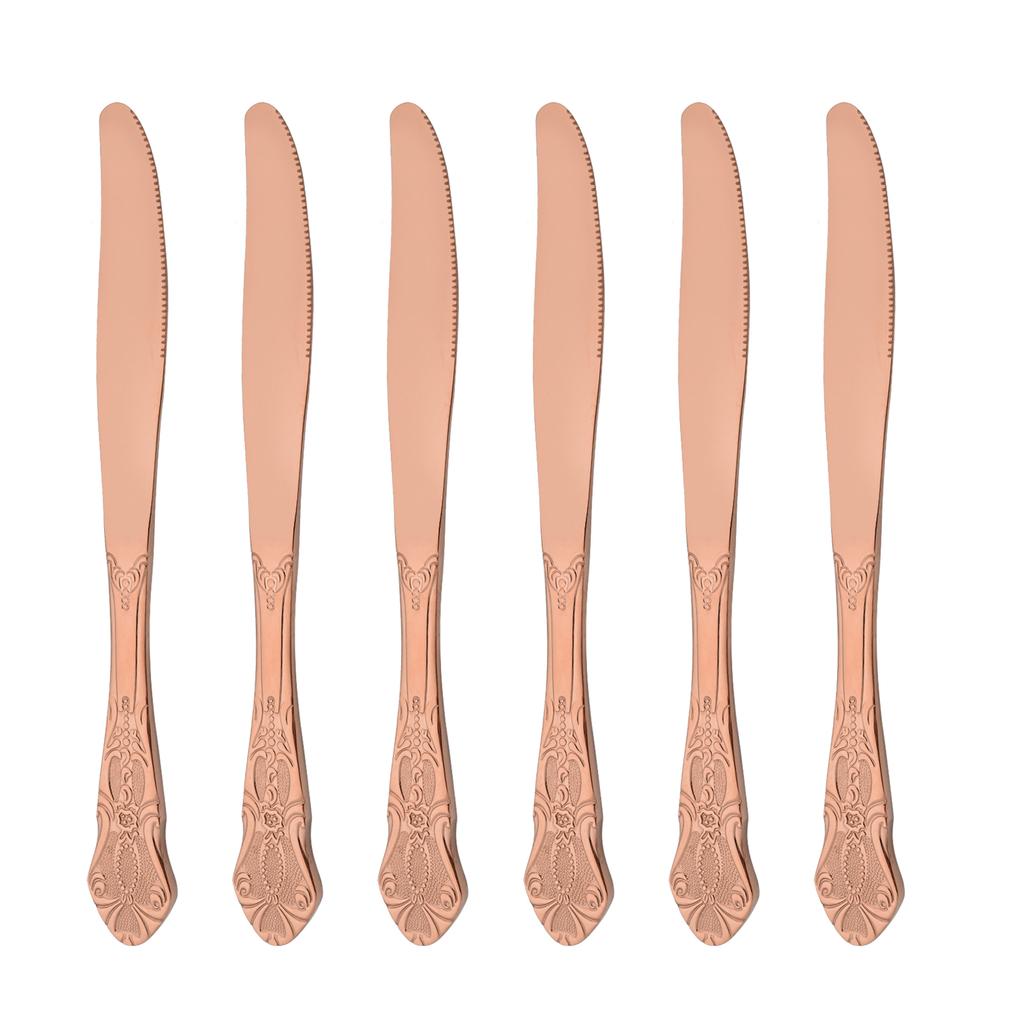6/8/32Pcs Western Edelstahl Besteck Set Rose Gold Geschirr Küche Geschirr Messer Gabeln Löffel Utensilien