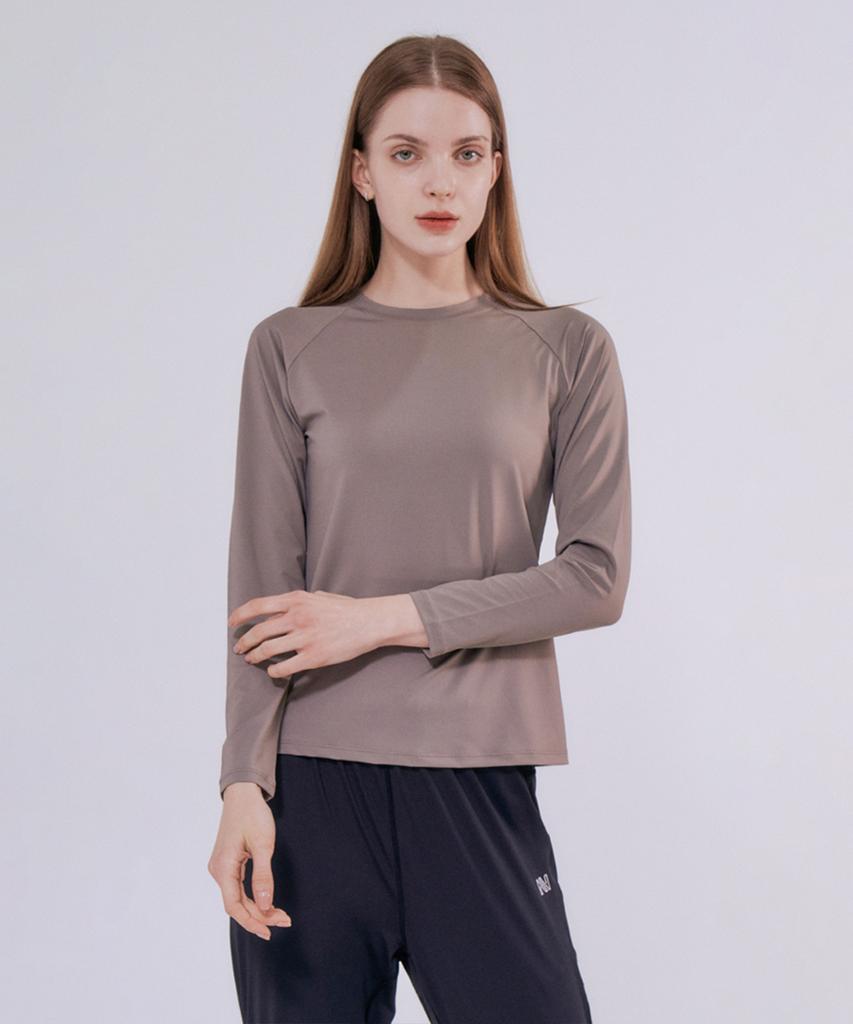 NOKJOK [2 Pack] Awesome Basic Cooling Long Sleeve Women'S T-Shirt (7 Colors) (D Type)