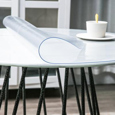 Yousheng Transparente Esstischmatte, verdickter sichtbarer runder Tischschutz, öldicht, rutschfest, hitzebeständig, wasserdichte Tischunterlage für Couchtisch