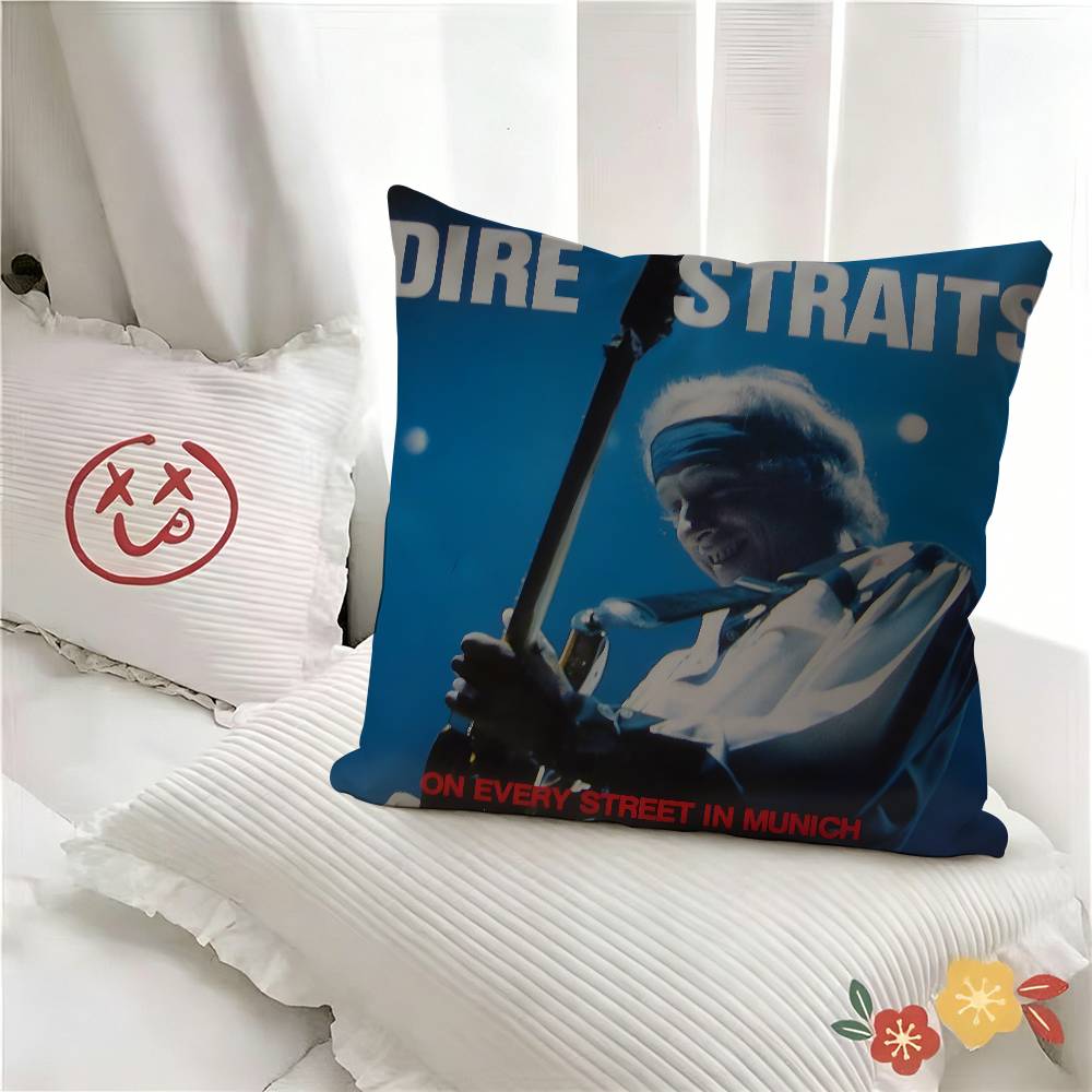 Pc Classic Band Dire Straits Pillow Case Fashion Square Pillowcase Bedroom Sofa Room Ins Decoration Leisure