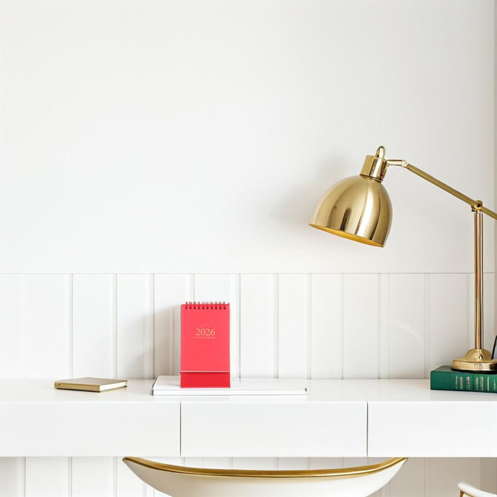 2025.9-2026.12 Compact Desk Calendar Minimalist Small Desktop Monthly Planner Office Home School Mini Calendar Notepad