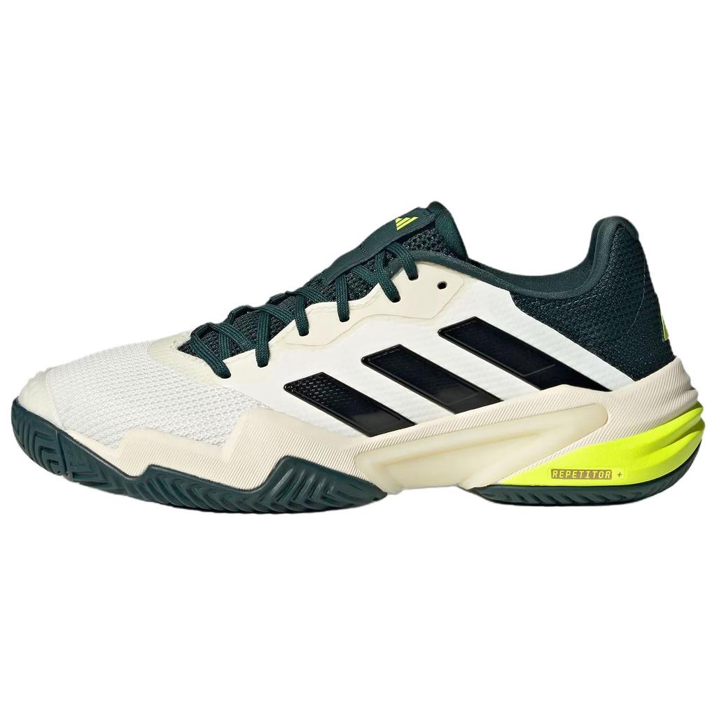 Adidas Barricade 13 Comfortable Versatile Non-Slip Durable Low-Top Tennis Shoes Men Sneakers White Green JH5129
