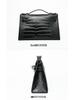 2025 Women's Genuine Leather Mini Handheld Bag - Crocodile Pattern Chain Shoulder Kelly Bag