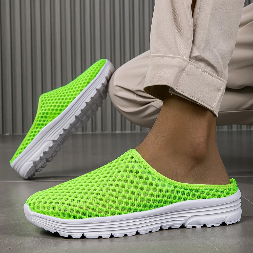 Sommer atmungsaktive halb lässige Schuhe, leichte Baotou Lazy Slip-On lässige Schuhe, Damenschuhe