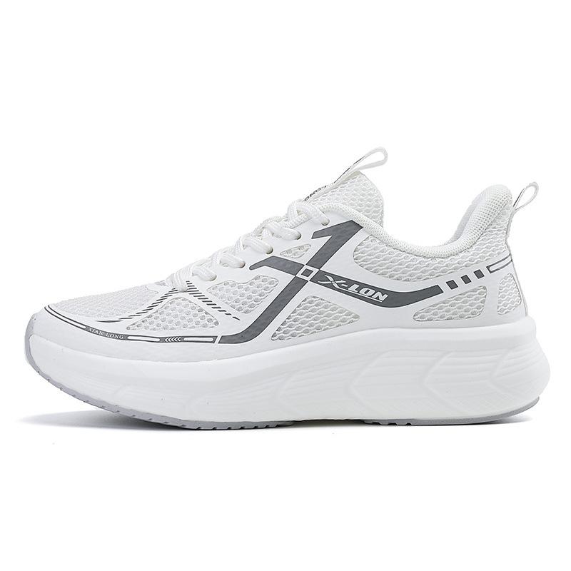 Couple running shoes women's breathable shock absorption spring and summer lightweight mesh sports shoes comfortable and easy to bend soft sole comfo