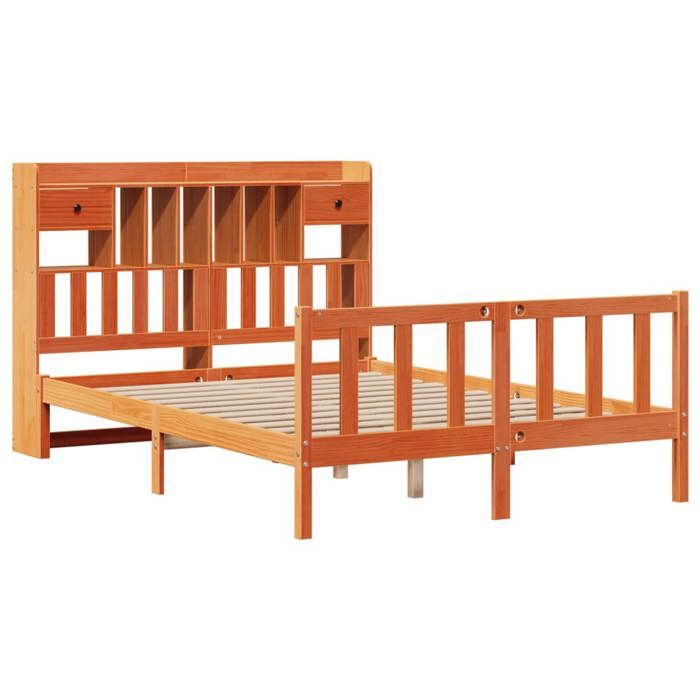 VidaXL Bunk Bed Without Mattress Wax Brown 140x190 Cm Solid Pine, Bed, Bedroom Furniture, Bed with 3321757